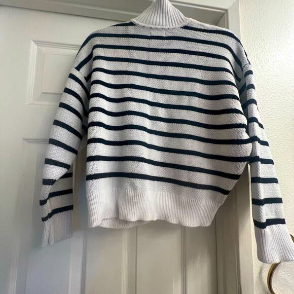 NWOT OBEY FLOWER STRIPE POLO SWEATER (XS) - Picture 5 of 5